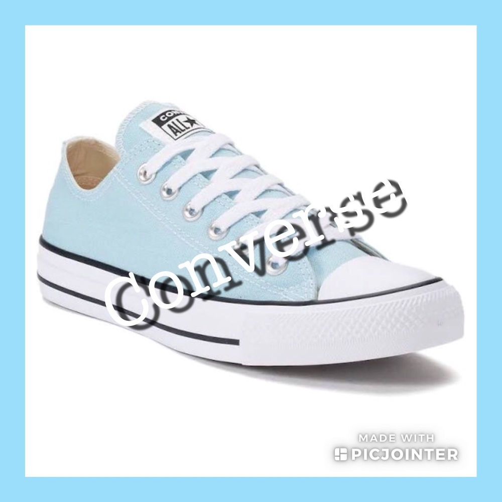New Poolside Blue Converse Low Tops